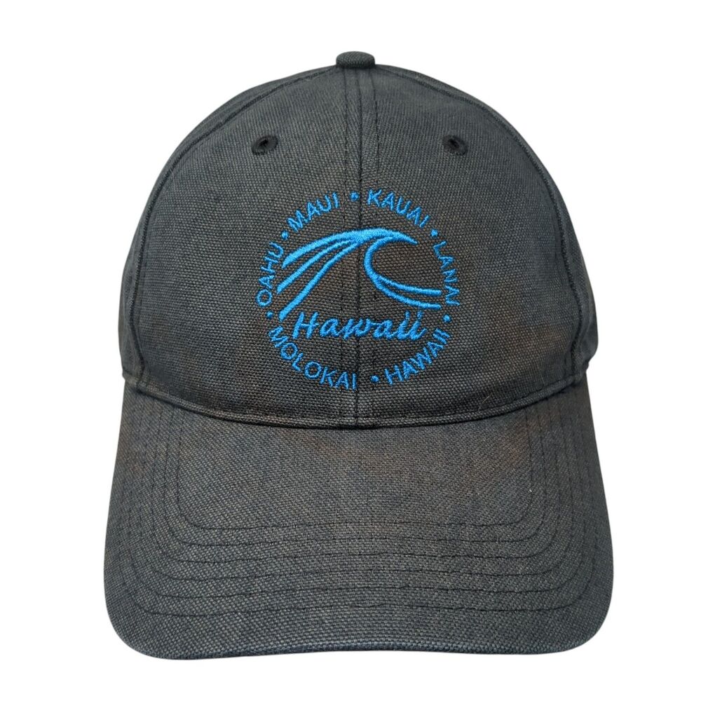 Oahu Maui Kauai Lanai Molakai Hawaii Snapback Hat Black One Size Adjustable